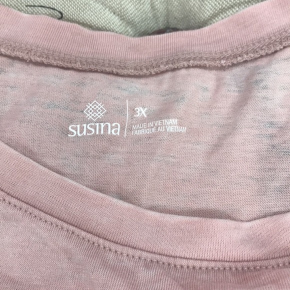 Susina Burnout Tie Hem T-Shirt - Picture 5 of 6